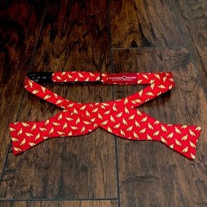 Southern Proper Red Silk Quail Bow Tie